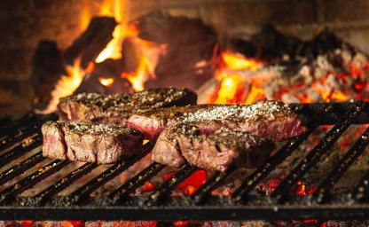 A brick barbecue grill can be the focal point of many a garden party