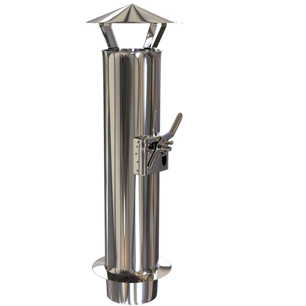 Metal flue components for a compatible appliance